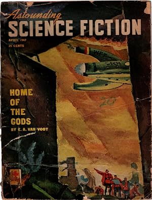 Bild des Verkufers fr Astounding Science Fiction, April, 1947. Home Of The Gods by E. A. Van Vogt. An Enemy Of Knowledge by A. M. Phillips. Collectible Pulp Magazine. zum Verkauf von Once Read Books