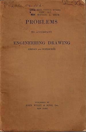 Immagine del venditore per Problems to Accompany Engineering Drawing, Jordan and Hoelscher venduto da UHR Books