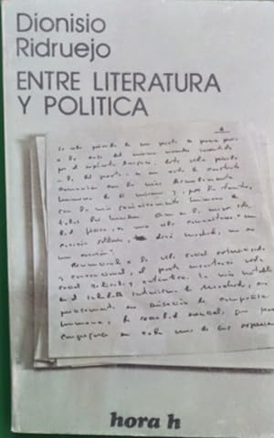 Seller image for Entre literatura y poltica for sale by Librera Alonso Quijano