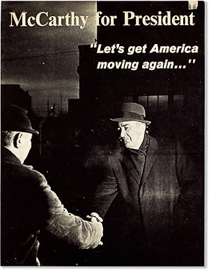 Seller image for McCarthy for President - "Let's get America moving again." for sale by Lorne Bair Rare Books, ABAA