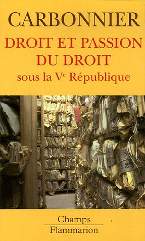 Seller image for Droit et passion du droit sous la veme republique: Sous la Ve Rpublique for sale by WeBuyBooks