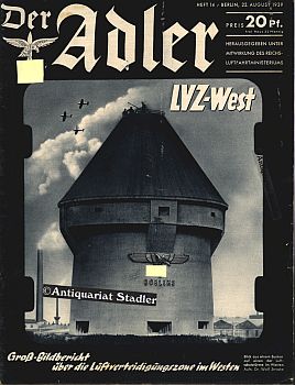 Bild des Verkufers fr Der Adler. Illustrierte Luftwaffenzeitschrift. Heft 14, 22. August 1939. zum Verkauf von Antiquariat im Kloster