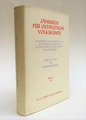 Bild des Verkufers fr Jahrbuch fr ostdeutsche Volkskunde, Band 15. zum Verkauf von Der Buchfreund