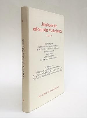 Bild des Verkufers fr Jahrbuch fr ostdeutsche Volkskunde, Band 9. zum Verkauf von Der Buchfreund