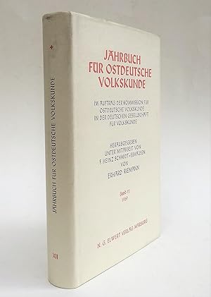 Bild des Verkufers fr Jahrbuch fr ostdeutsche Volkskunde, Band 12. zum Verkauf von Der Buchfreund