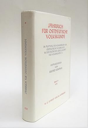 Bild des Verkufers fr Jahrbuch fr ostdeutsche Volkskunde, Band 19. zum Verkauf von Der Buchfreund