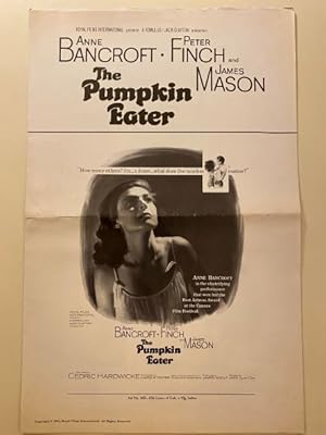 Image du vendeur pour The Pumpkin Eater Pressbook 1964 Anne Bancroft, Peter Finch mis en vente par AcornBooksNH