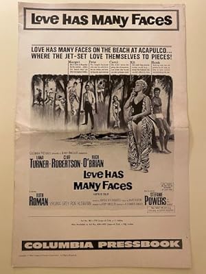 Bild des Verkufers fr Love Has Many Faces Pressbook 1965 Lana Turner, Cliff Robertson, Hugh O'Brian zum Verkauf von AcornBooksNH