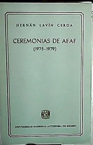 Imagen del vendedor de Ceremonias de Afaf 1975 - 1979 a la venta por Librera La Candela