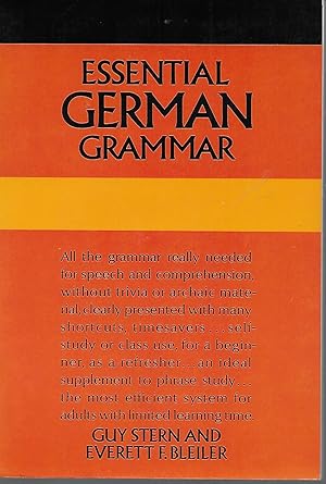 Imagen del vendedor de Essential German Grammar (Dover Language Guides Essential Grammar) a la venta por Charing Cross Road Booksellers