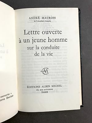 Lettre ouverte à un jeune homme sur la conduite de la vie.