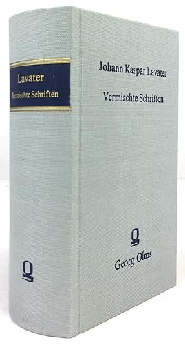 Bild des Verkufers fr Vermischte Schriften. 2 Bnde in 1 Band. (= Nachdruck der Ausgaben Winterthur 1774 und 1781). zum Verkauf von Antiquariat Heiner Henke