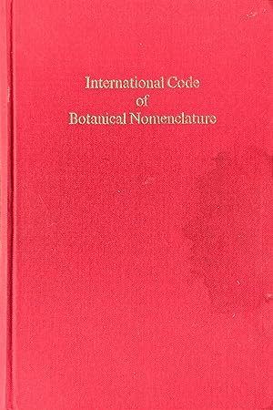 Imagen del vendedor de International code of botanical nomenclature a la venta por Acanthophyllum Books
