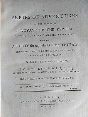 A Series of Adventures in the Course of a Voyage up the Red-Sea, on the Coasts of Arabia and Egyp...
