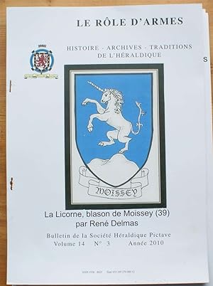 Image du vendeur pour Le rle d'armes - Bulletin de la Socit Hraldique Pictave - Volume 14 numro 3 anne 2010 mis en vente par Aberbroc