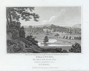 SHALFORD HOUSE FROM ST. CATHERINE'S HILL IN SURREY ENGLAND,The seat of H.E. Austin,1821 Steel Eng...