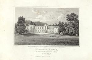 WESTDEAN HOUSE IN SUSSEX ENGLAND,The seat of Lord Selsey,1819 Steel Engraving - Antique Vignette ...