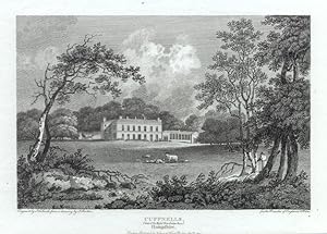 CUFFNELLS HOUSE IN HAMPSHIRE,Seat of George Rose ,1805 Copper Engraving - Antique Print