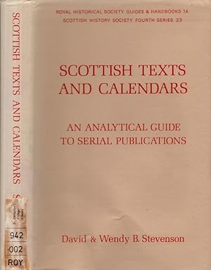 Seller image for Scottish Texts and Calendars An Analytical Guide to Serial Publications for sale by Americana Books, ABAA