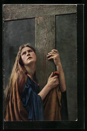 Ansichtskarte Oberammergau, Passionsspiele 1922, Paula Rendl als Magdalena