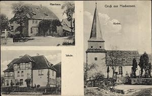 Seller image for Ansichtskarte / Postkarte Mackensen Dassel am Solling, Pfarrhaus, Schule, Kirche for sale by akpool GmbH