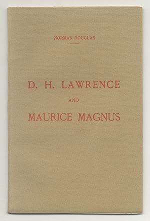 Seller image for D.H. Lawrence and Maurice Magnus: A Plea For Better Manners for sale by Between the Covers-Rare Books, Inc. ABAA