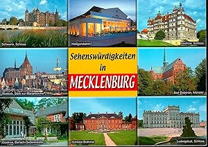 Bild des Verkufers fr AK - Deutschland - Sehenswrdigkeiten in Mecklenburg ; 8 Mini-Fotos - Schnes Mecklenburg - Mecklenbu 121 zum Verkauf von Walter Gottfried