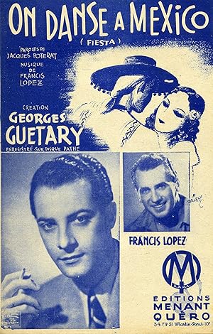Seller image for Partition de "On danse  Mexico (Fiesta)", chanson cre par Georges Gutary for sale by Bouquinerie "Rue du Bac"