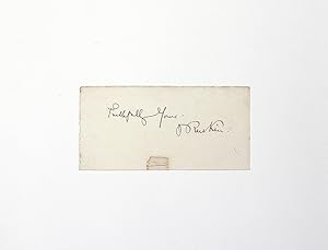 Seller image for An Original Hand Written and signed Paper Slip by John Ruskin. for sale by Lasting Words Ltd