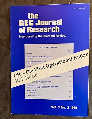 CH -The First Operational Radar (offprint from GEC Journal of Research Volume3 No.2)
