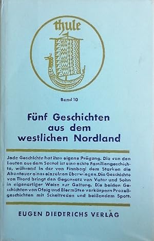 Seller image for Fnf Geschichten aus dem westlichen Nordland. Uebertragen von W. H. Vogt und Frank Fischer. for sale by Buchhandlung Loken-Books