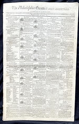 1802 Newspaper with a QUEEN ANNE'S COUNTY MARYLAND AD Offering a Reward for the Capture of a Lite...