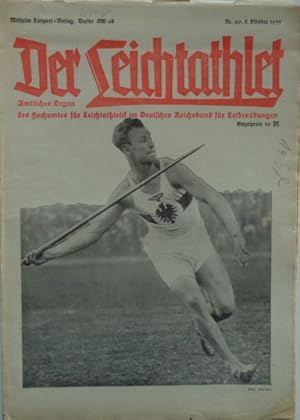 Seller image for Der Leichtathlet - Amtliches Organ des Fachamtes fr Leichtathletik im Deutschen Reichsbund fr Leibesbungen. Nr. 40, 8. Oktober 1935. for sale by Antiquariat Ursula Hartmann