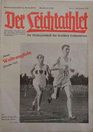 Seller image for Der Leichtathlet - Amtliches Reichsorgan des Deutschen Reichsbundes fr Leibesbungen, Fachamt Leichtathletik. Nr. 4, 26. Januar 1937. for sale by Antiquariat Ursula Hartmann