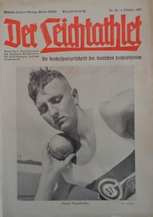 Seller image for Der Leichtathlet - Amtliches Reichsorgan des Deutschen Reichsbundes fr Leibesbungen, Fachamt Leichtathletik. Nr. 40, 4. Oktober 1937. for sale by Antiquariat Ursula Hartmann