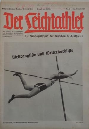 Seller image for Der Leichtathlet - Amtliches Reichsorgan des Deutschen Reichsbundes fr Leibesbungen, Fachamt Leichtathletik. Nr. 5, 2. Februar 1937. for sale by Antiquariat Ursula Hartmann