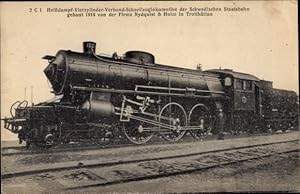 Ansichtskarte / Postkarte Schwedische Eisenbahn, Dampflok, Schwedische Staatsbahn