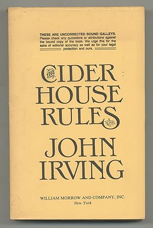 Bild des Verkufers fr The Cider House Rules zum Verkauf von Between the Covers-Rare Books, Inc. ABAA
