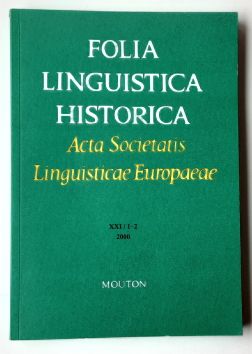 Folia Linguistica Historica - Tomus XX/1-2 (2000)