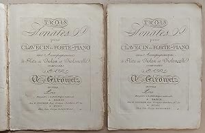 Bild des Verkufers fr Trois Sonates pour Clavecin o Forte-Piano avec Accompagnement de Flte o Violon et Violoncelle. zum Verkauf von Biblion Antiquariat