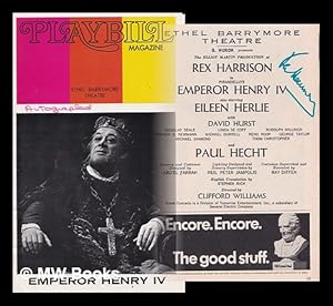 Imagen del vendedor de Playbill Magazine: Ethel Barrymore Theatre: Emperor Henry IV: SIGNED by Rex Harrison a la venta por MW Books Ltd.