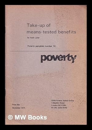 Image du vendeur pour Take-up of means-tested benefits / by Ruth Lister mis en vente par MW Books Ltd.