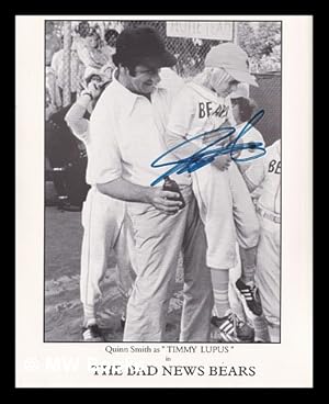 Seller image for SIGNED black and white film promotional photograph for The Bad News Bears: Quinn Smith as "Timmy Lupus" in The Bad News Bears for sale by MW Books Ltd.