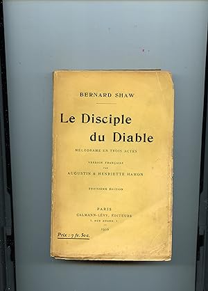 LE DISCIPLE DU DIABLE .Mélodrame en trois actes . Version française par Augustin et Henriette Ham...