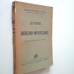 Imagen del vendedor de Lecciones de Derecho Hipotecario (La Ley de 30 de diciembre de 1944) a la venta por MAUTALOS LIBRERA
