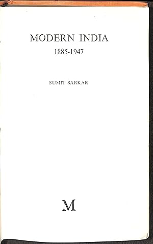 Bild des Verkufers fr Modern India: 1885-1947 zum Verkauf von WeBuyBooks