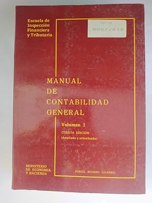 Image du vendeur pour Manual de Contabilidad General. Volumen I. mis en vente par TraperaDeKlaus