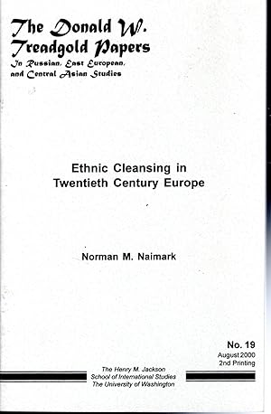 Imagen del vendedor de Ethnic Cleansing in Twentieth-Century Europe (Donald W. Treadgold Papers No. 19, August, 2000 a la venta por Dorley House Books, Inc.