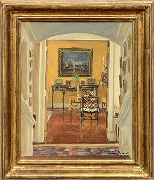Julian Barrow "OAKENDALE", From Front Hall To Drawing Room 1993 Oil On Canvas