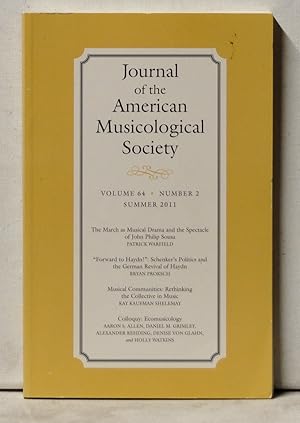 Bild des Verkufers fr Journal of the American Musicological Society, Volume 64, Number 2 (Summer 2011) zum Verkauf von Cat's Cradle Books